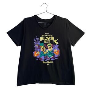 Disney Parks 2015 Halloween Minnie Mickey Tee Cotton T-Shirt Large Not So Scary